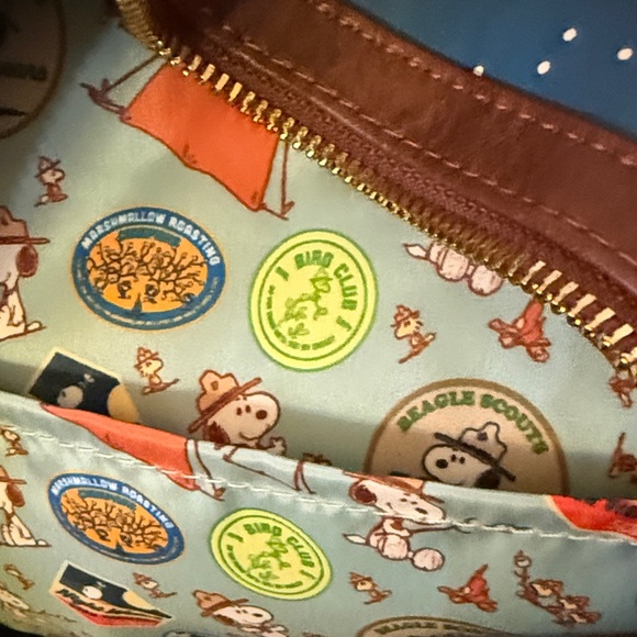 Loungefly Peanuts Backpack with Snoopy Camping Scene - Picture 7 of 7